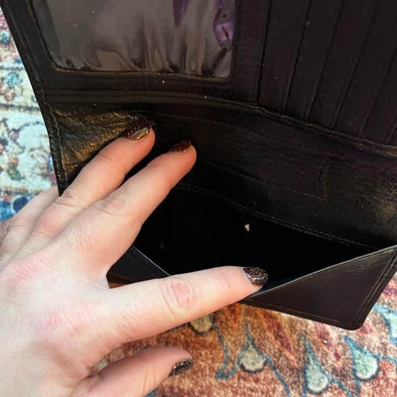 Brighton VINTAGE excellent condition black leather wallet and checkbook set - Picture 5 of 11